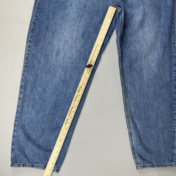 Pretty Little Thing Boyfriend Baggy Denim Jeans Women's US 10 Hi Rise Button Fly - Picture 11 of 16